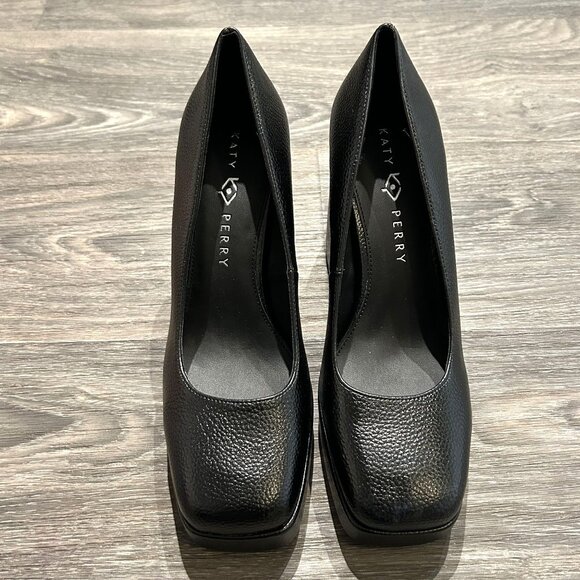 NEW Katy Perry Size 10 Uplift Pump Platforms Chunky Block Heels Black - Picture 6 of 12